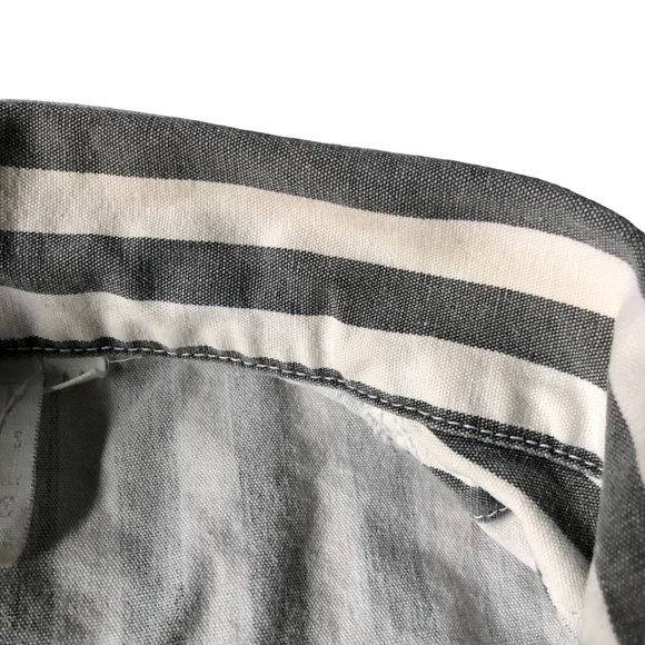 VTG Esprit Womens SzM GrayWhite Striped Drop Shoulder Boxy Jean Jacket, 90s, 80s - Picture 11 of 12